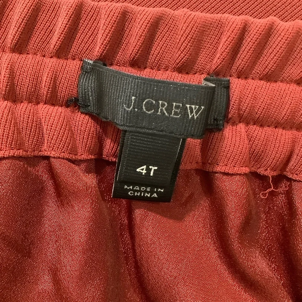 J. Crew Burnt Orange Round Hem Stretch Waist Skirt